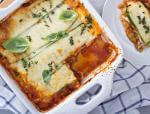 Baking dish with Low Carb vegetable Lasagna