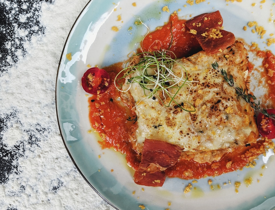 plate of Gluten-Free Vegetarian Lasagna