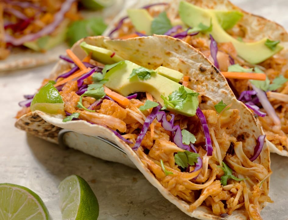 Tacos on plate jackfruit tacos recipe