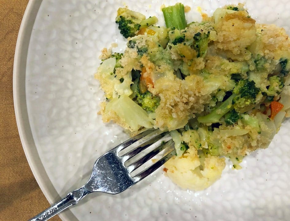 cheesy broccoli cauliflower casserole