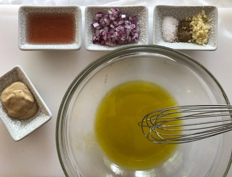 add olive oil to a bowl