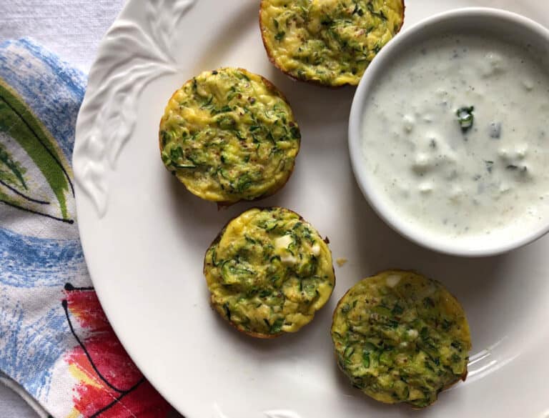 Baked Zucchini Fritters A LowCarb Quick and Easy Meal