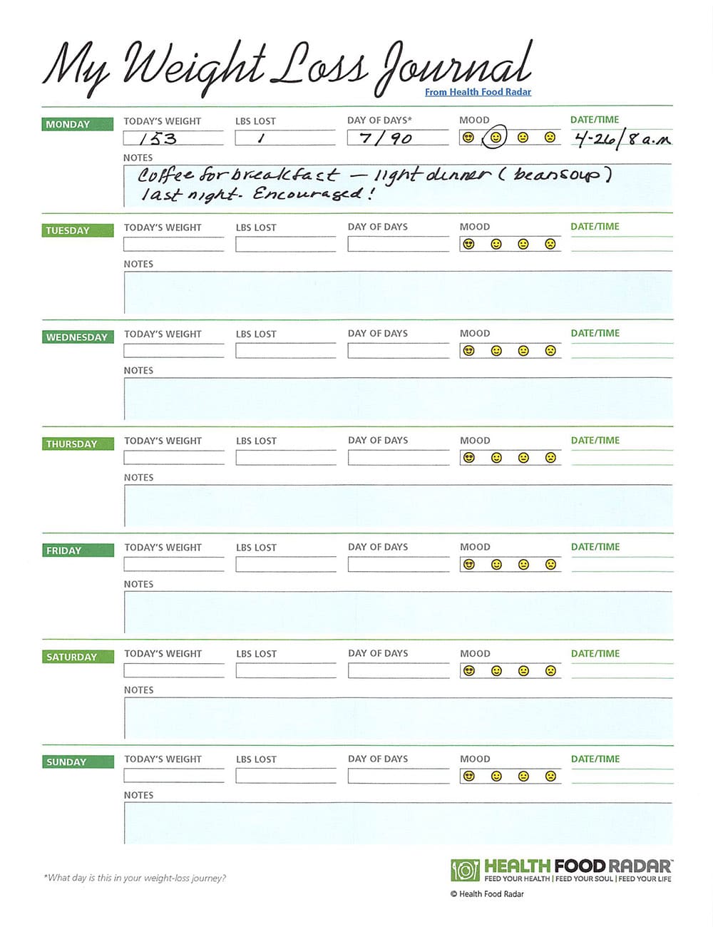 Weight Loss Journal Template | Your New Superpower